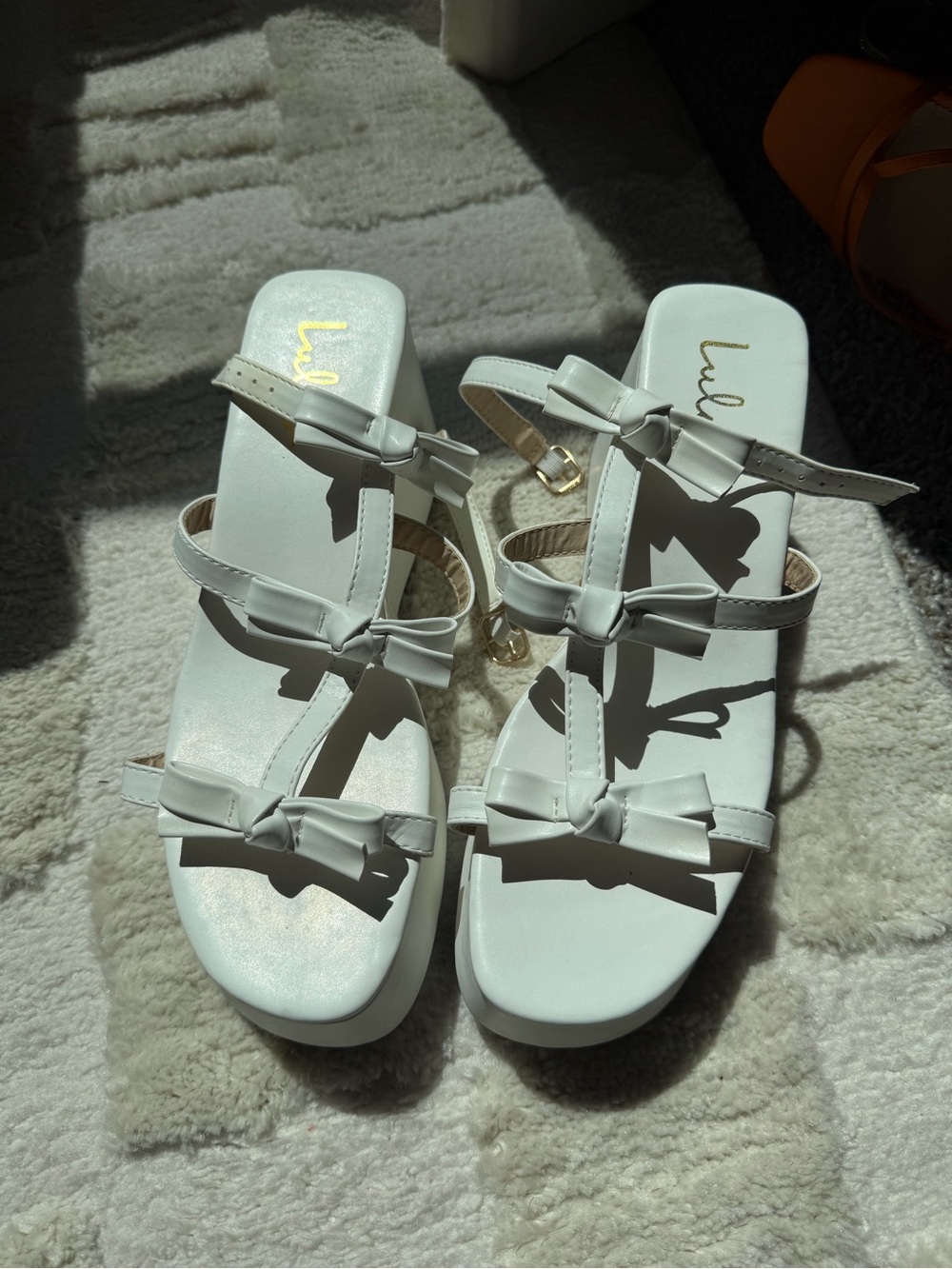 Lulu's White Bow Strappy Women's Sandals